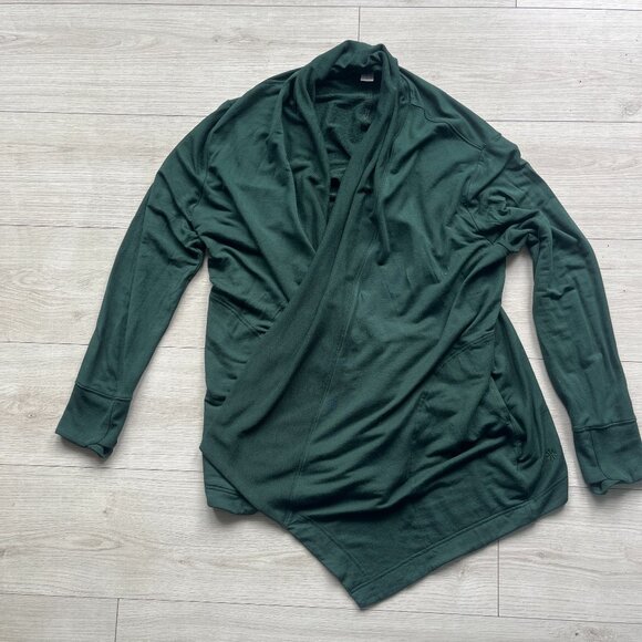 Athleta Dark Green Open Cardigan - Picture 1 of 4